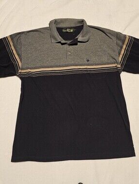 Vintage 90s King’s Court Colorblock Long Sleeve Polo Shirt - Men's L